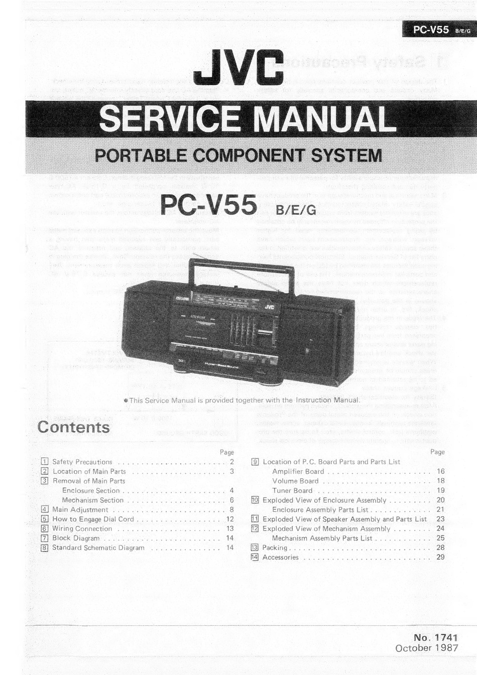 JVC PC-V55 B SERVICE MANUAL Pdf Download | ManualsLib