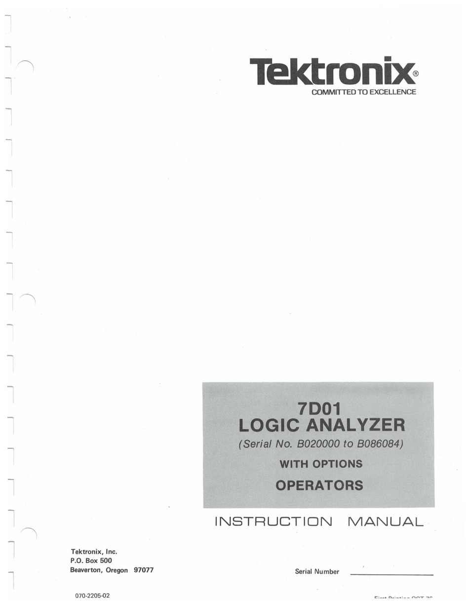 TEKTRONIX 7D01 INSTRUCTION MANUAL Pdf Download | ManualsLib