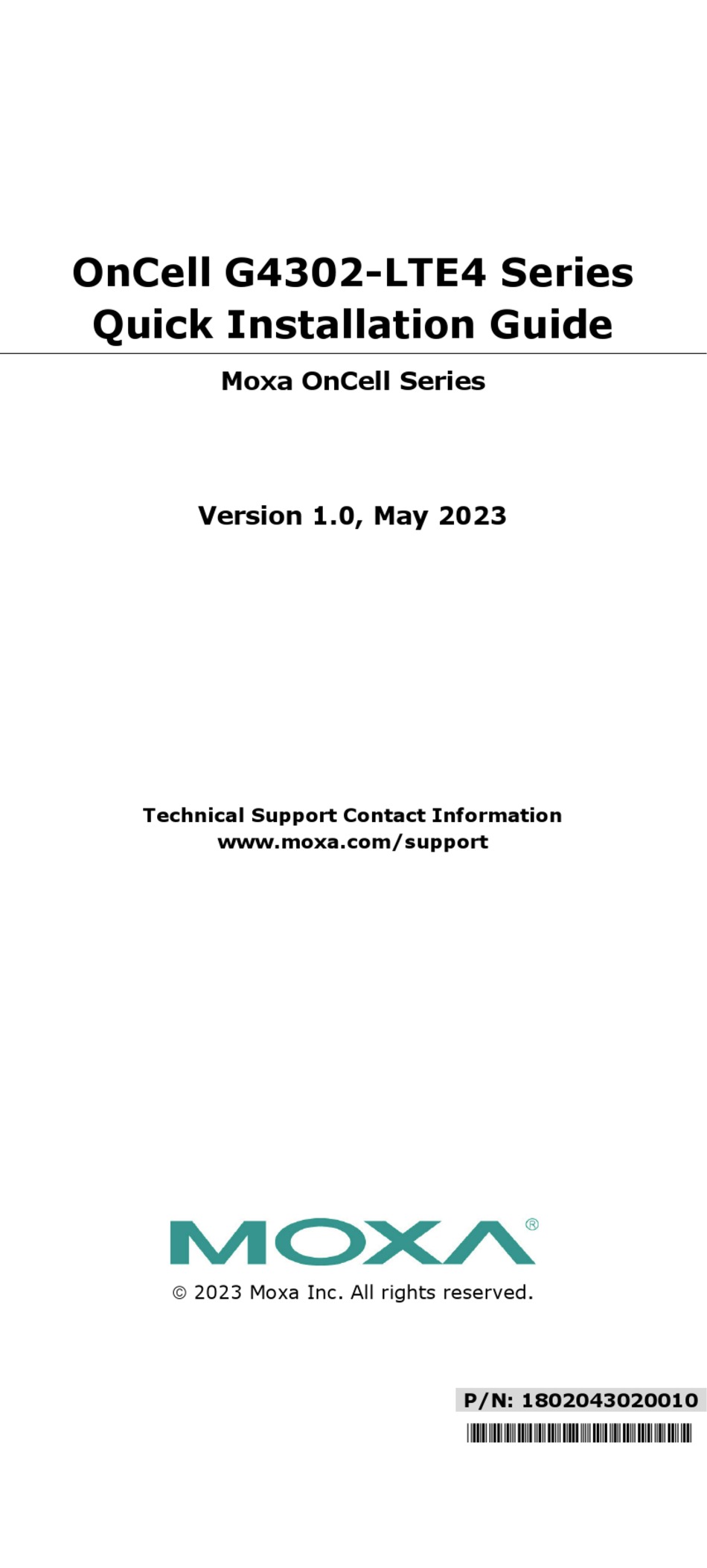 Moxa Technologies Oncell G Lte Series Quick Installation Manual Pdf Download Manualslib