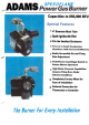 Adams Speedflame Power Gas Burner Specification Sheet