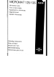 AEG MICROMAT 125 Operating Instructions Manual