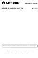 Aiphone AI-900 Installation Manual