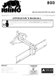 RHINO 800 Operator's Manual