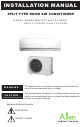 Alen AMS09 9000 BTU AND 14.5 SEER Installation Manual