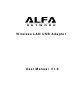 Alfa Network Wireless LAN USB Adaptor User Manual