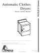 Alliance Laundry Systems D715I Installation Manual