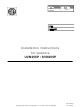 Alliance Laundry Systems SVN255P Installation Instructions Manual
