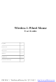 A4 Tech. Wireless 1-Wheel Mouse User Manual