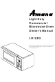 Amana LD10D2 Owner's Manual