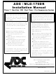 American Dryer Corp. ADG / MLG-170DR Installation Manual