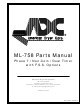 American Dryer Corp. ML-758 Parts Manual