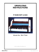 Banner American Finisher 4300 Operating Instructions Manual