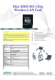 Abocom Mini SDIO 802.11b/g Wireless LAN Card SDW11gM Specification Sheet