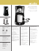 Andis One-Cup Coffee Maker 60982 Specification