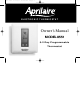Aprilaire 8551 Owner's Manual