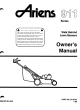 Ariens 911 Owner's Manual