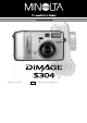 Minolta DiMAGE S304 Instruction Manual