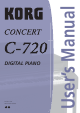 Korg CONCERT C-720 User Manual
