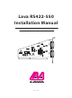 Lava Computer RS550 Installation Manual