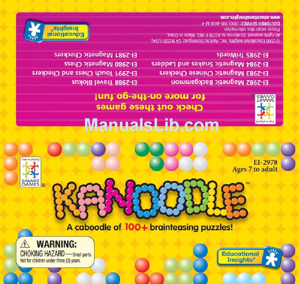 LEARNING RESOURCES KANOODLE EI2978 MANUAL Pdf Download ManualsLib