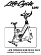 Life Fitness Exercise Bike Lifecycle 8500 Installation Instructions Manual