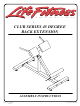 Life Fitness Club Series 45X Assembly Instructions Manual