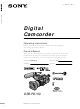 Sony DSR-PD150 Operating Instructions Manual