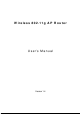 Link Electronics Wireless 802.11g AP Router User Manual