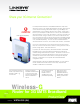 Linksys Wireless-G Router WRT54G3G Product Data