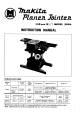 Makita PLANER JOINTER 2004 Instruction Manual