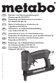 Metabo KG 16 Operating And Maintenance Instructions Manual