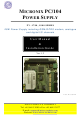 Micro Technic Micronix 1800 Series Installation And User Manual