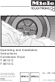 Miele T8012C Operating And Installation Instructions