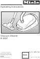 Miele S 2001 Operating Instructions Manual