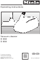 Miele S 658 Operating Instructions Manual
