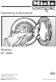Miele NOVOTRONIC W 1986 Operating Instructions Manual
