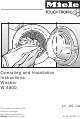 Miele W 4800 Operating And Installation Instructions