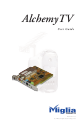 Miglia Alchemy TV User Manual
