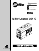 Miller Electric Legend 301 G Owner's Manual
