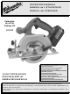 Milwaukee 18 VOLT CIRCULAR SAW Operator's Manual