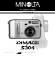 Minolta Dimage S 304 Instruction Manual