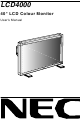 NEC LCD4000 User Manual