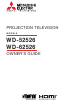 Mitsubishi WD-52526 Owner's Manual