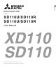 Mitsubishi Electric XD110R User Manual