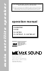 MK Sound S-150THX AC Operation Manual