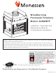 Monessen Hearth WOODBURNING PENINSULAR 624WBPF Installation, Operation And Maintenance Manual