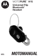 Motorola MOTOPURE 6803578F33 User Manual