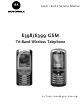 Motorola E398 GSM Service Manual