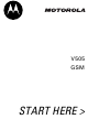 Motorola V505 Start Here Manual