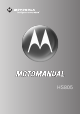 Motorola MOTOMANUAL HS805 Manual
